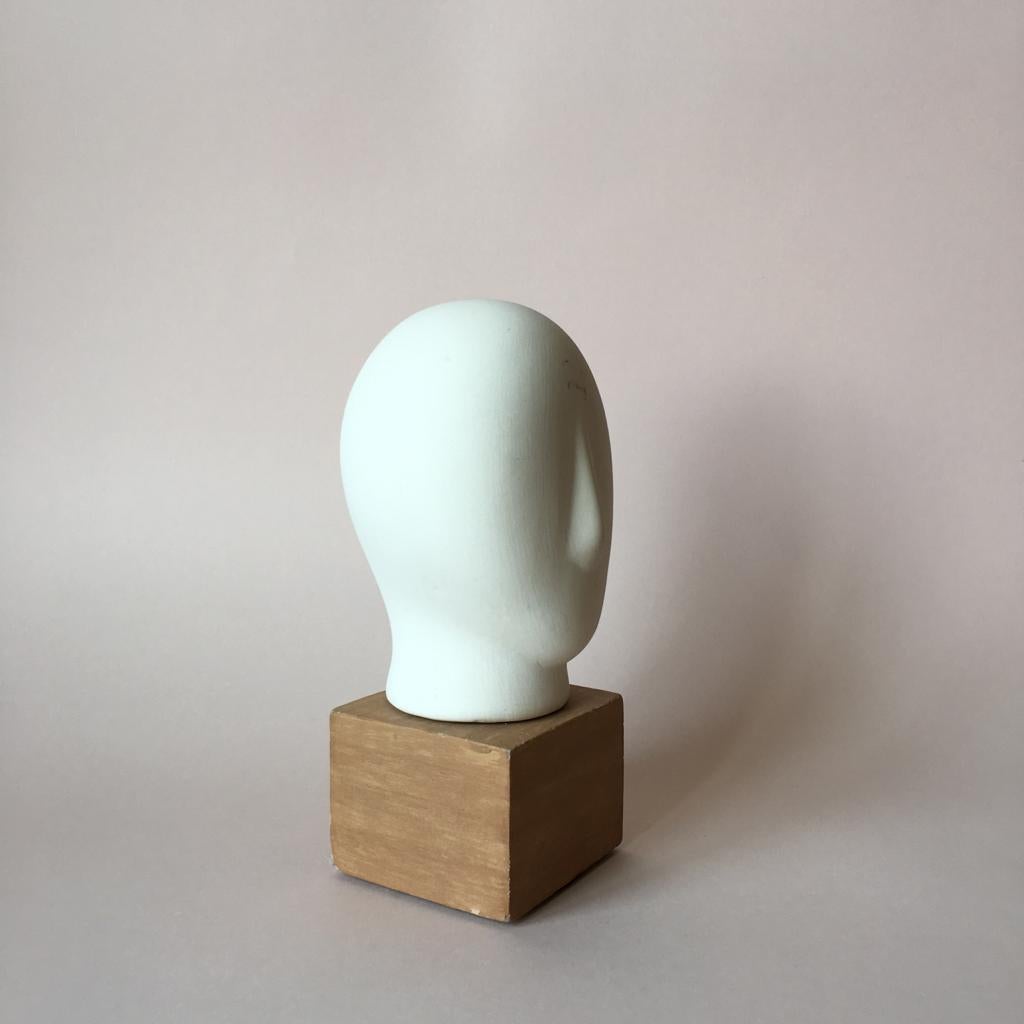 Clay Midcentury Cycladic Head Sculpture