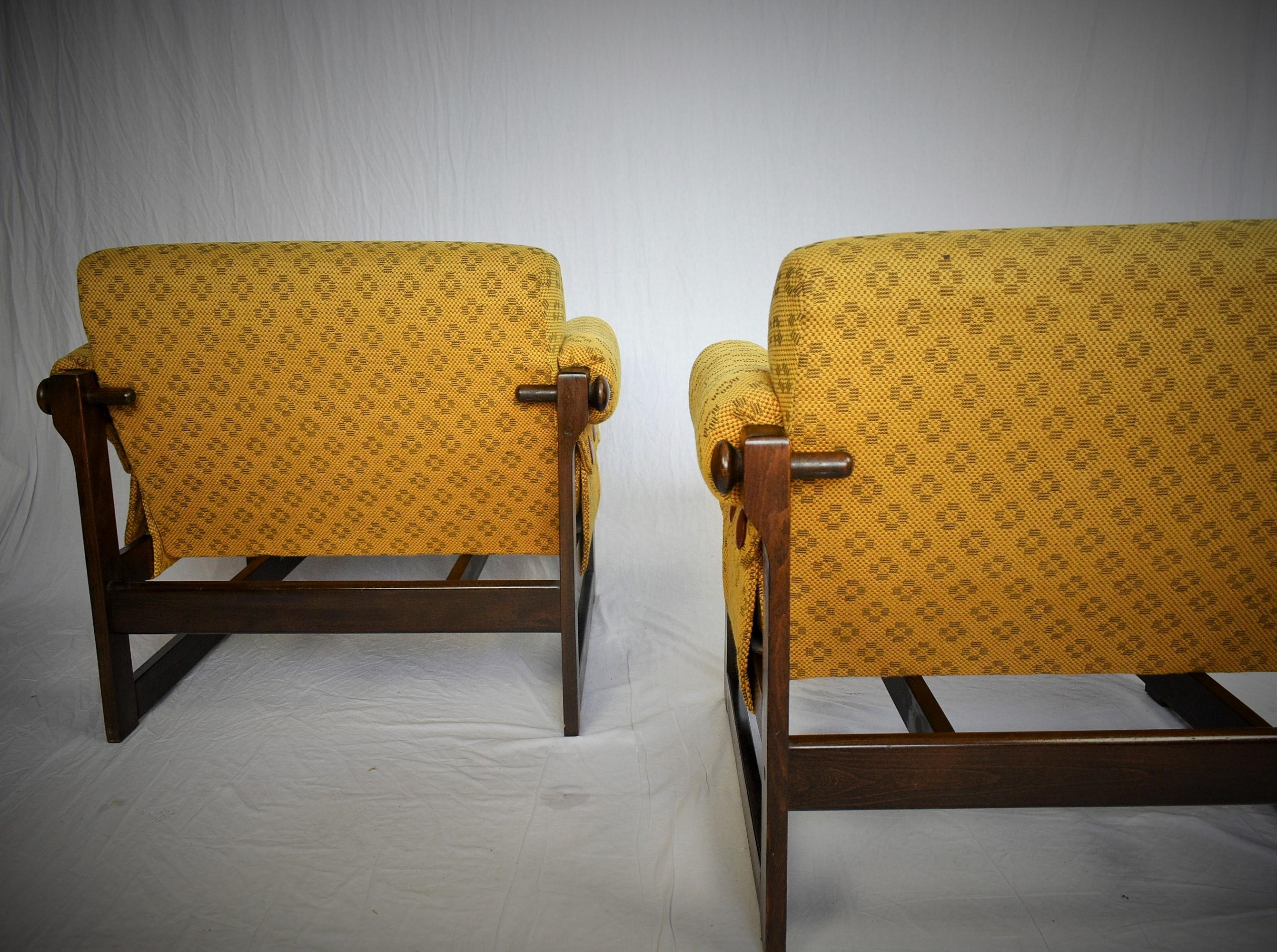 Midcentury Czechoslovakian Armchairs, 1970s 6