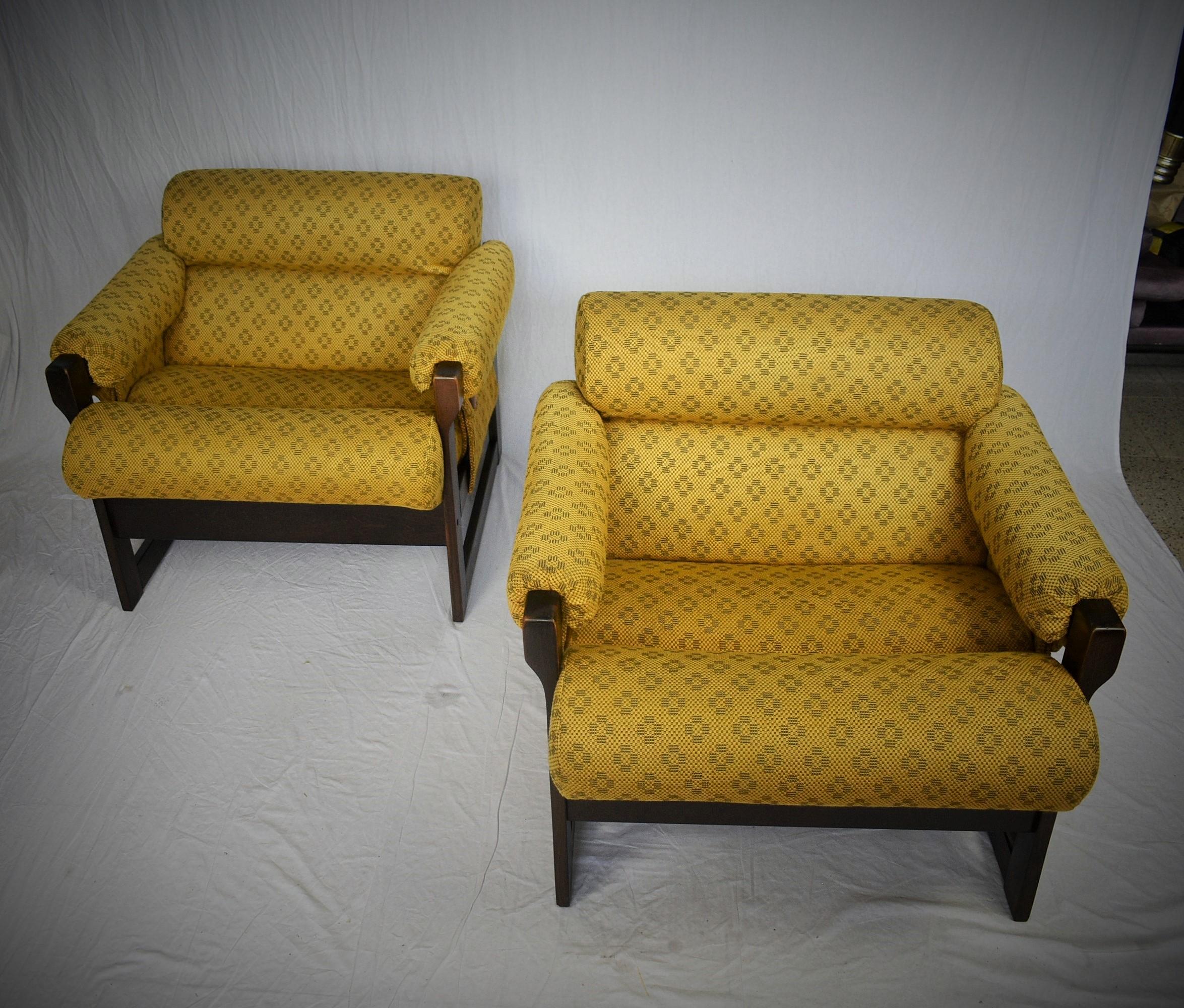 Midcentury Czechoslovakian Armchairs, 1970s 1