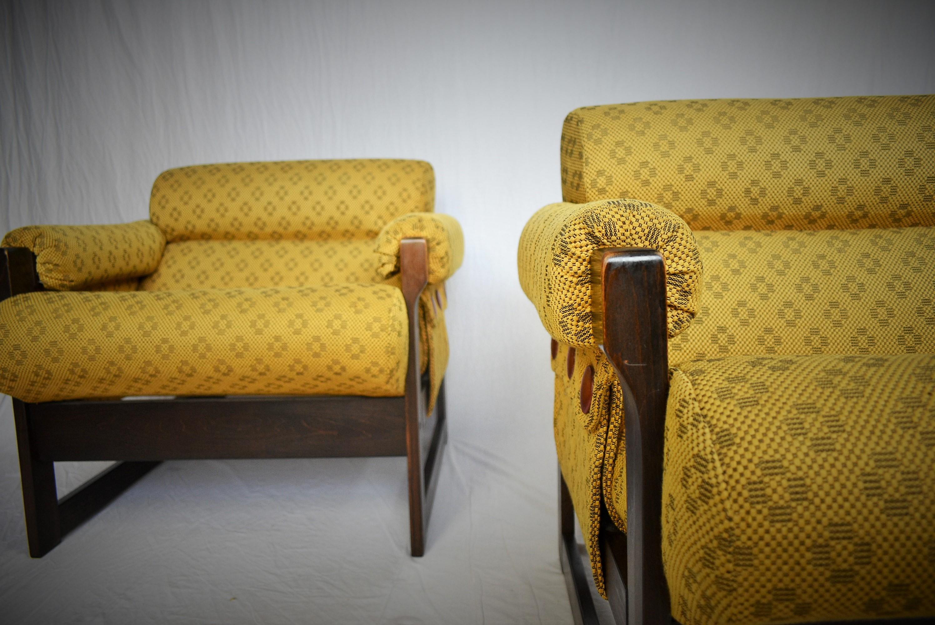 Midcentury Czechoslovakian Armchairs, 1970s 3