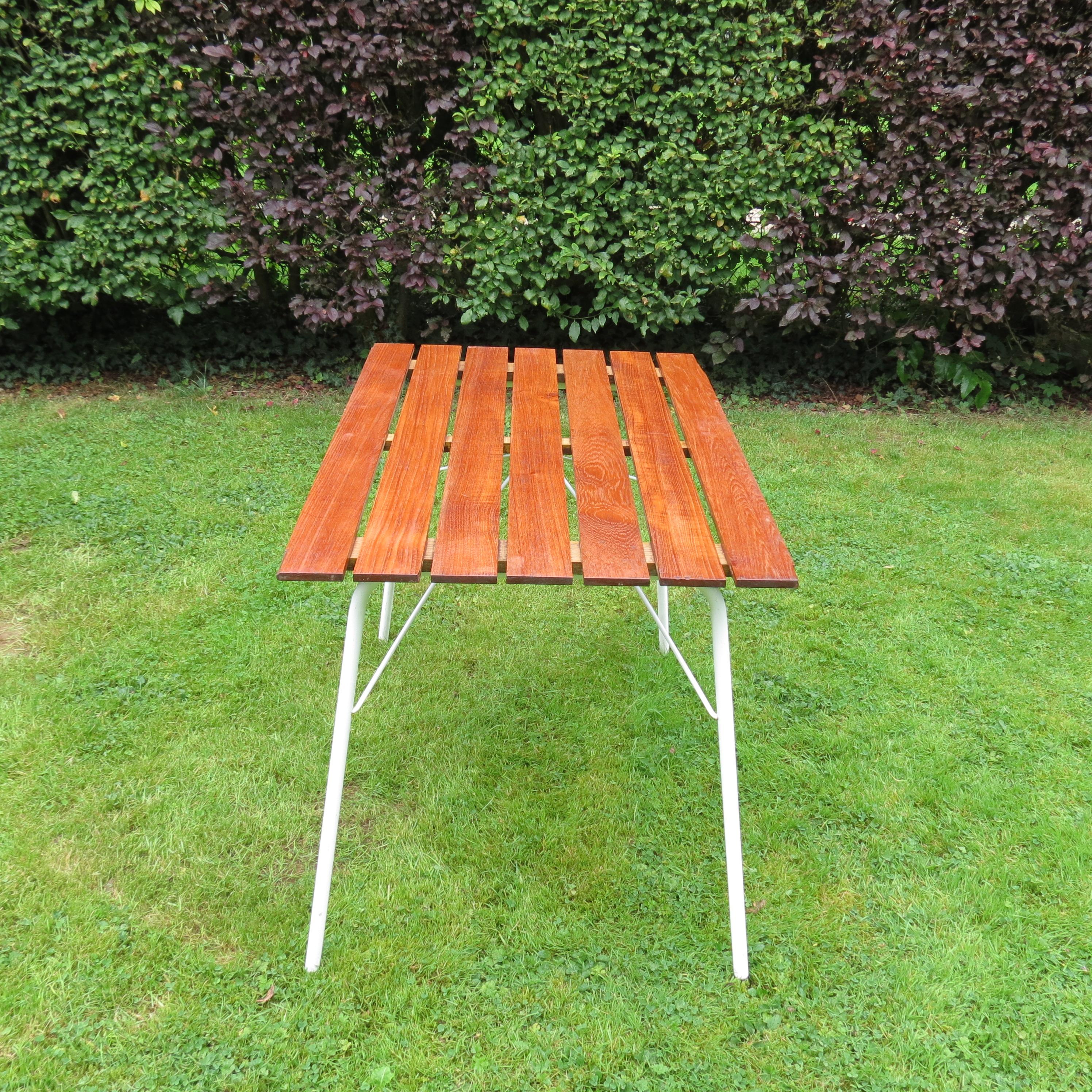 Midcentury Daneline Danish Garden Folding table 1960 5