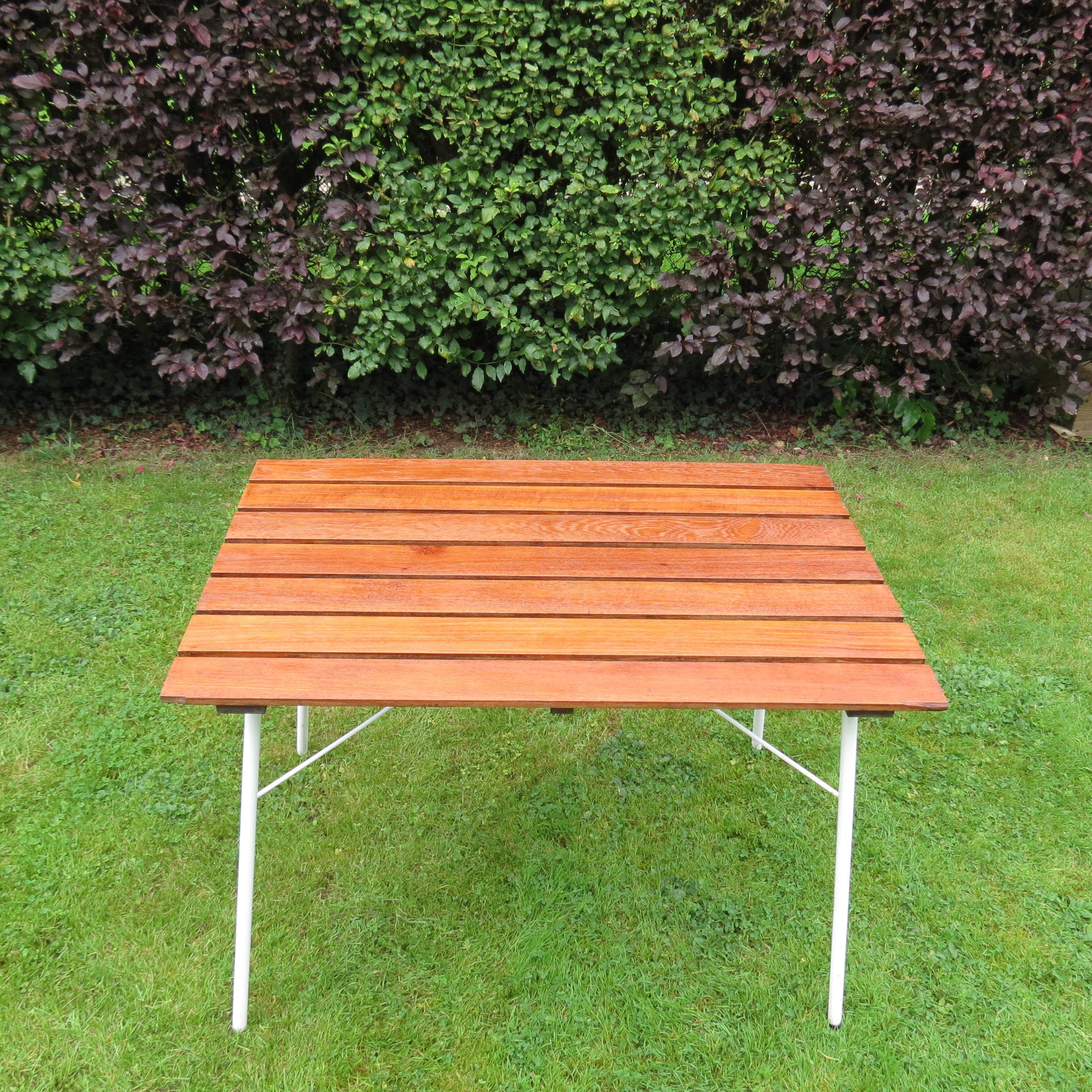 Midcentury Daneline Danish Garden Folding table 1960 7