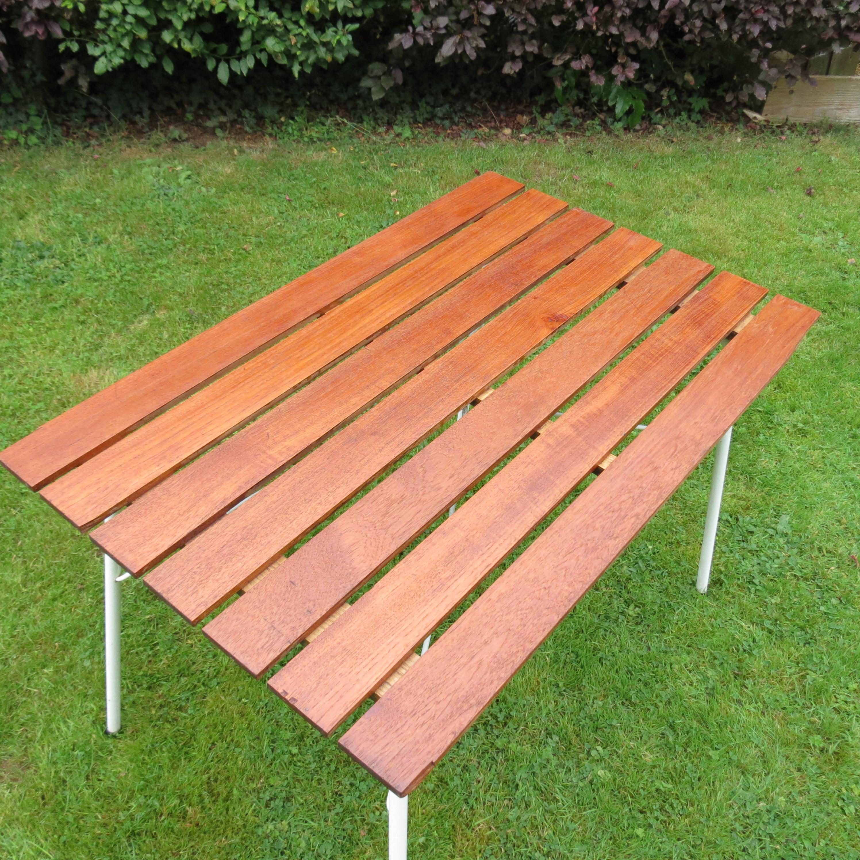 Machine-Made Midcentury Daneline Danish Garden Folding table 1960