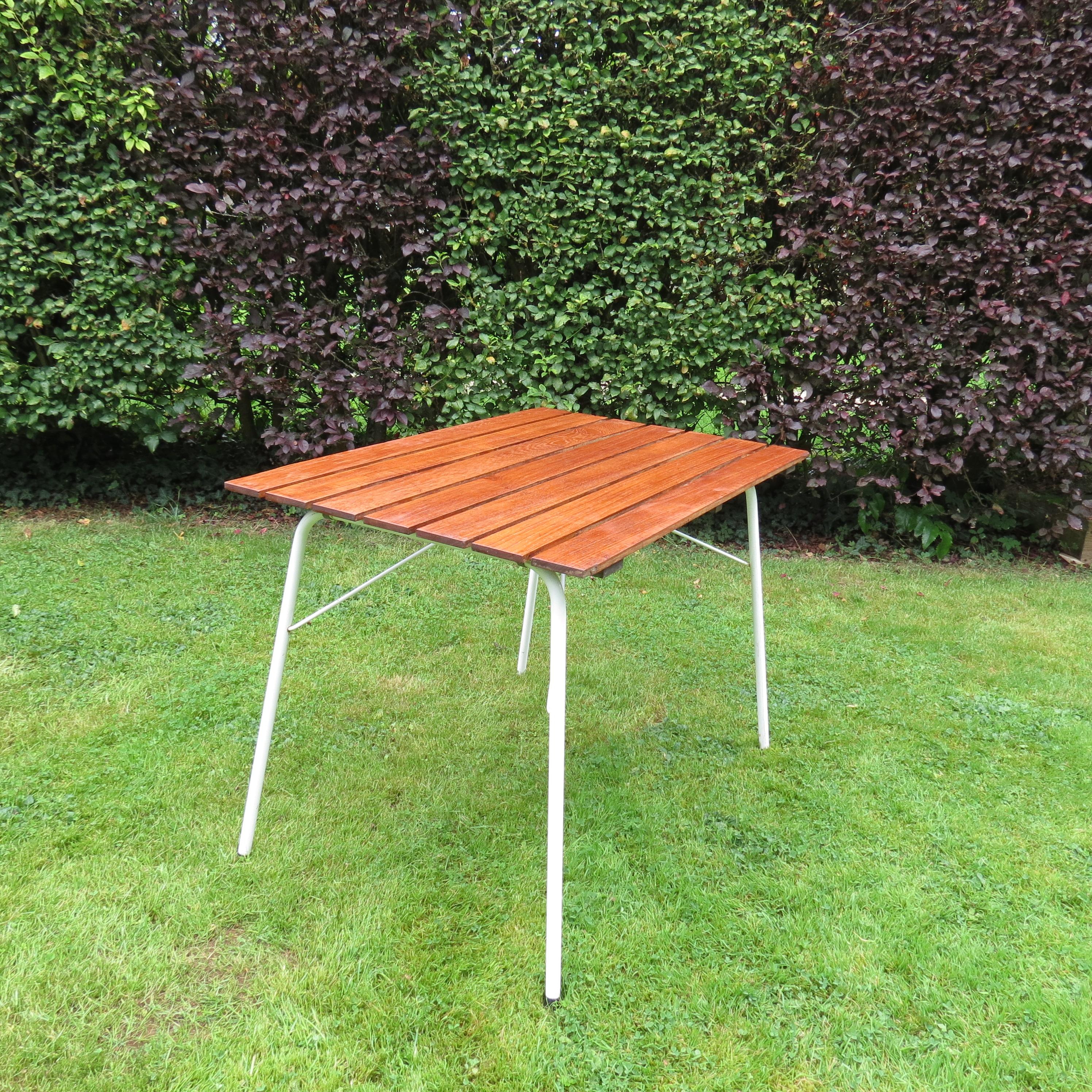 Midcentury Daneline Danish Garden Folding table 1960 1