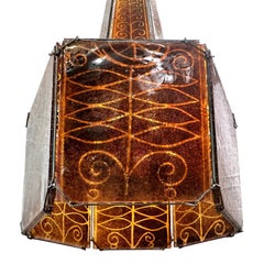 Midcentury Danish Art Glass Lantern