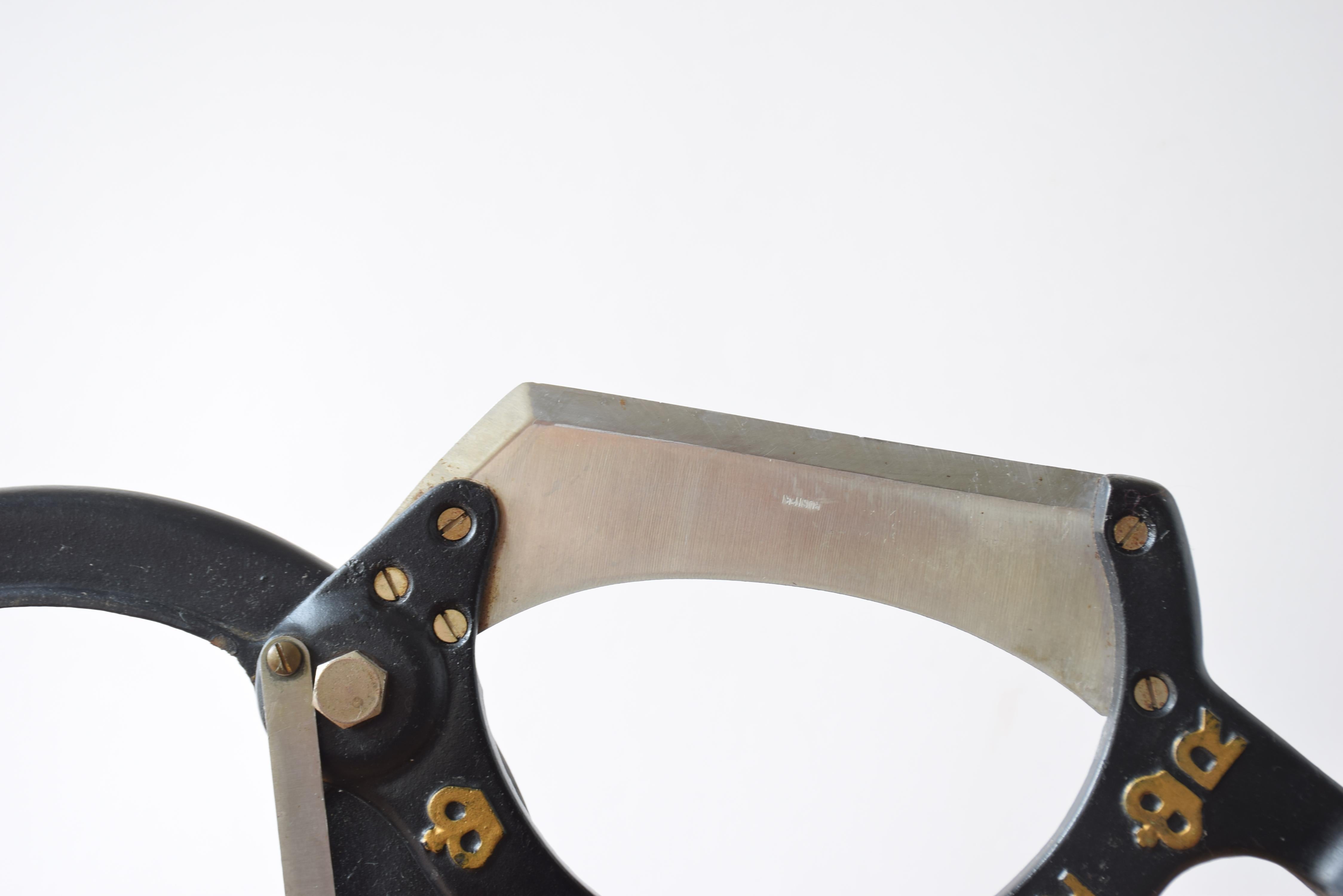 Midcentury Danish Bread Slicer Black and Gold by Ove Larsen for Raadvad, 1950s For Sale 2