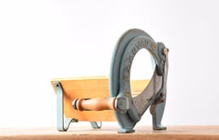 Couteau à pain danois bleu et or du milieu du siècle dernier par Ove Larsen pour Raadvad, années 1950