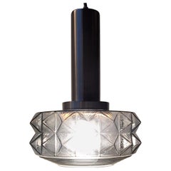 Midcentury Danish Ceiling Lamp in Smoke Glass from Vitrika, 1960s
