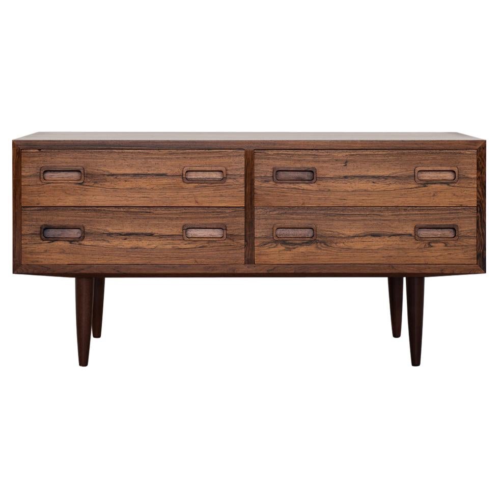 Midcentury Danish Chest of 2x2 Drawers in Rosewood by Hundevad, 1960s For Sale