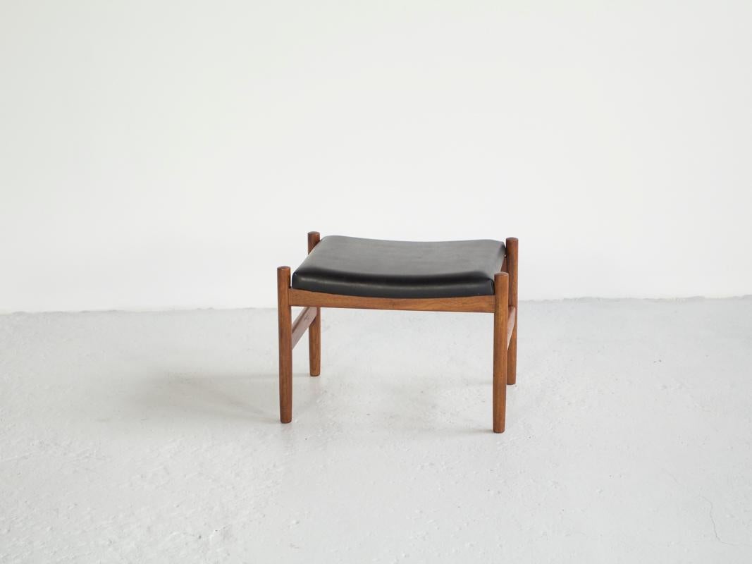 Midcentury Danish Circle Chair by Jørgen Baekmark for FDB with Spøttrup ottoman 3