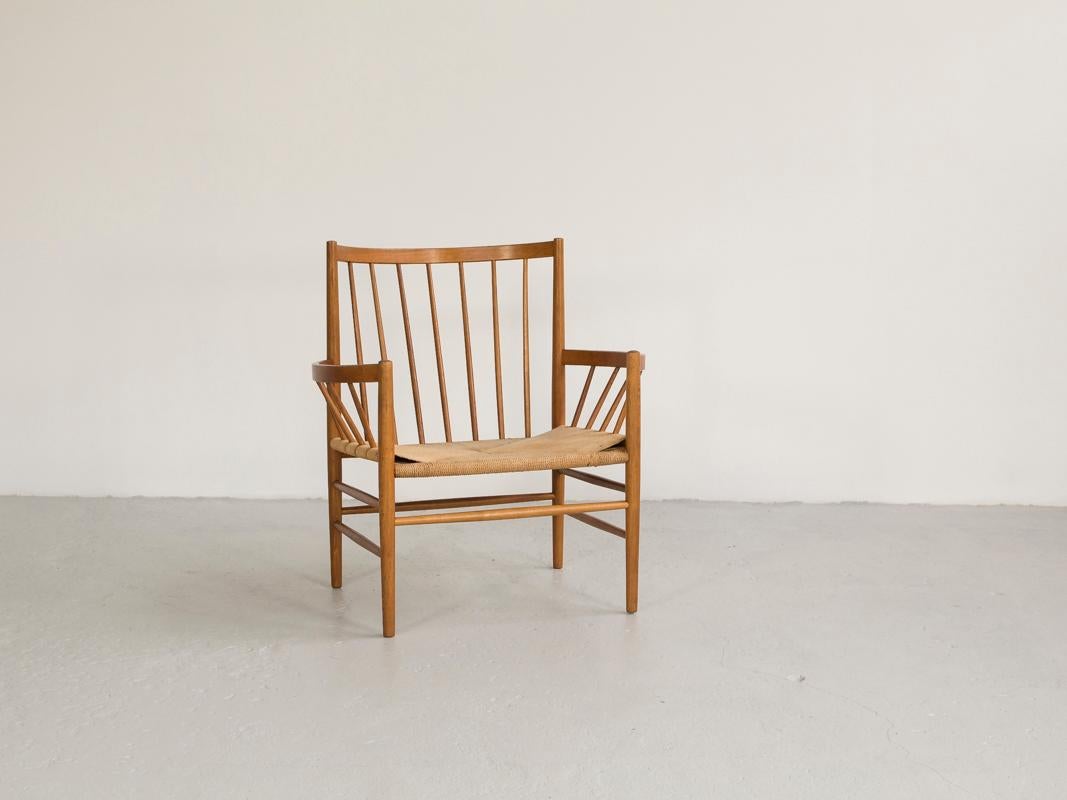Mid-Century Modern Midcentury Danish Circle Chair by Jørgen Baekmark for FDB with Spøttrup ottoman