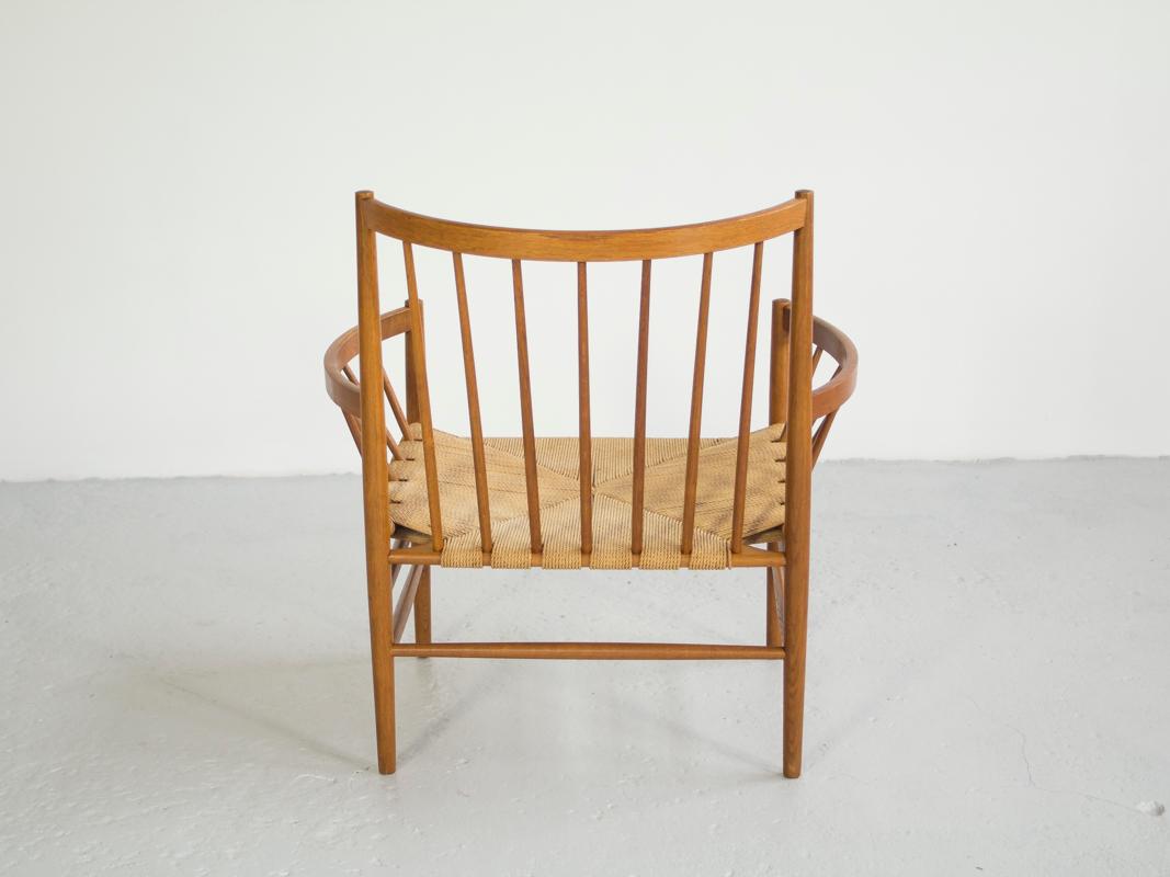 Midcentury Danish Circle Chair by Jørgen Baekmark for FDB with Spøttrup ottoman 2