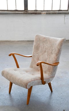 Midcentury Danish Clam Style Lounge Chair, 1950s