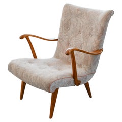 Midcentury Danish Clam Style Lounge Chair, 1950s