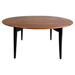 Midcentury Danish Coffee Table Black / Teak Wood