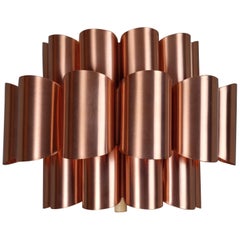 Midcentury Danish Copper Wall Lamp by Werner Schou