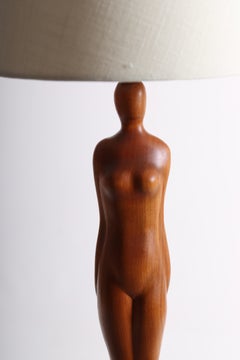Mid-Century Danish Decorative Table Lamp in Teak, 1950s