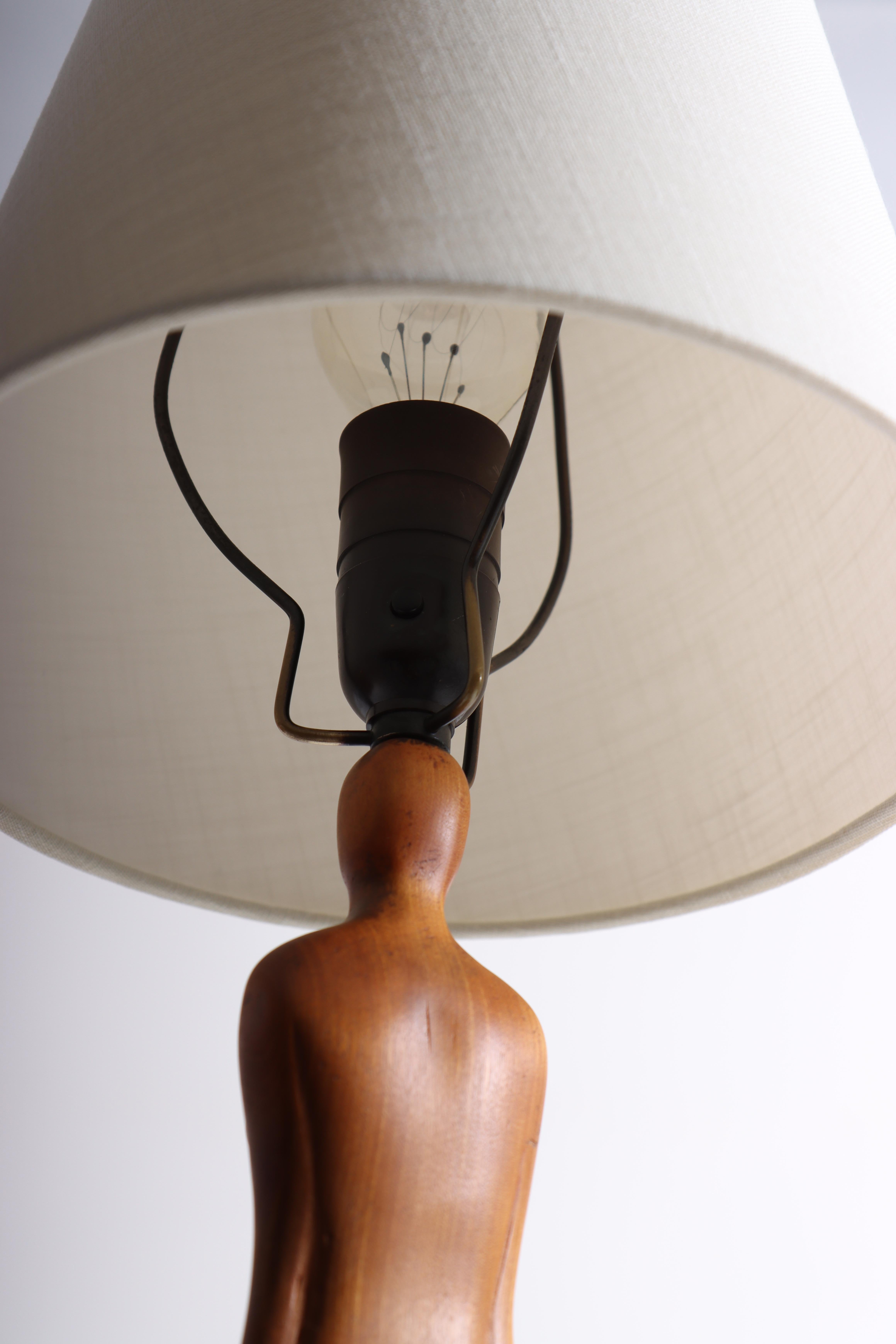 Mid-20th Century Mid-Century Danish Decorative Table Lamp in Teak, 1950s For Sale