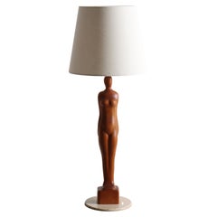 Retro Mid-Century Danish Decorative Table Lamp in Teak, 1950s