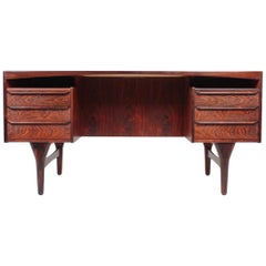 Dänischer Design-Schreibtisch aus der Jahrhundertmitte in Palisanderholz:: entworfen von Valdemar Mortensen:: 1960er Jahre