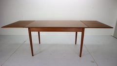 Midcentury Danish Design Extendable Teak Dining Table, 1960s