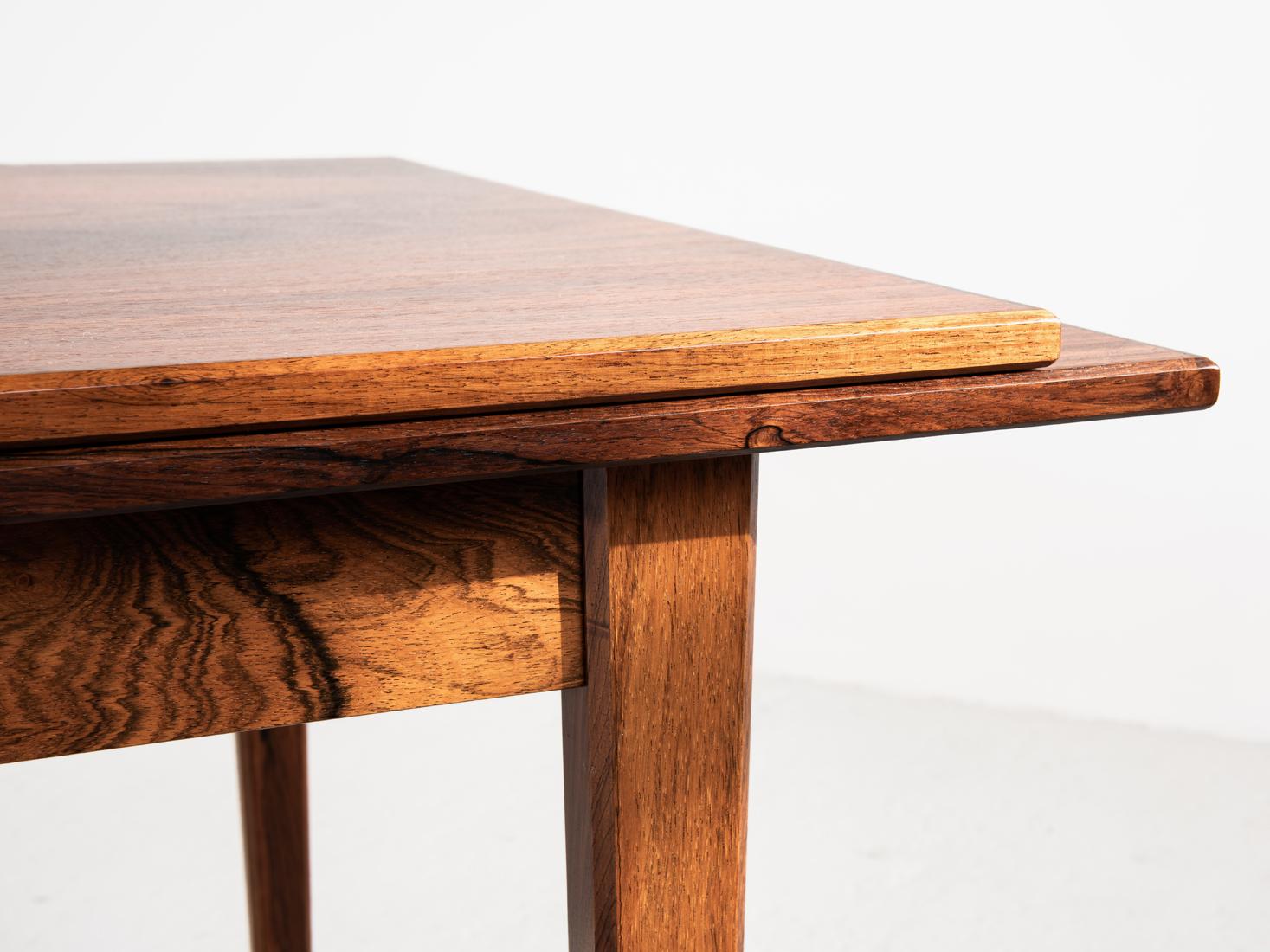 20th Century Midcentury Danish Dining Table in Rosewood with 2 Extensions, 1960s For Sale