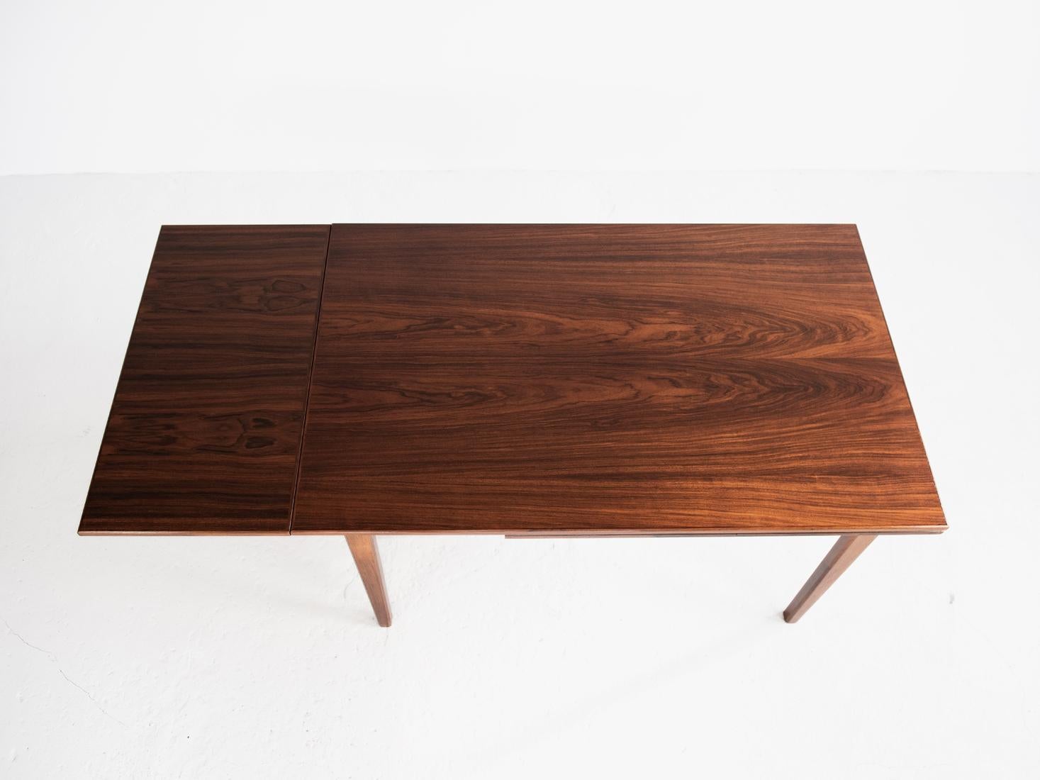 Midcentury Danish Dining Table in Rosewood with 2 Extensions, 1960s For Sale 3