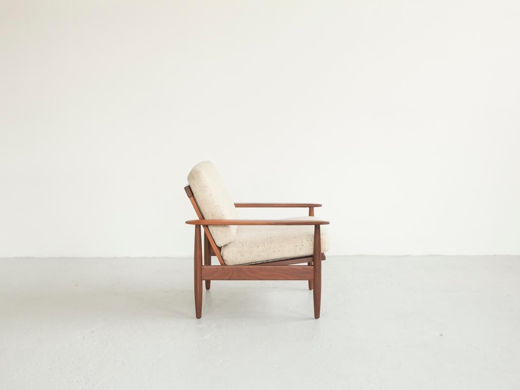 Mid-Century Modern Midcentury Danish Easy Chair in Teak and Fabric, 1960s