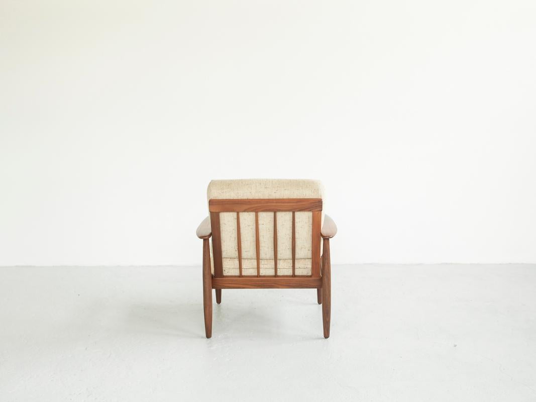 Woodwork Midcentury Danish Easy Chair in Teak and Fabric, 1960s
