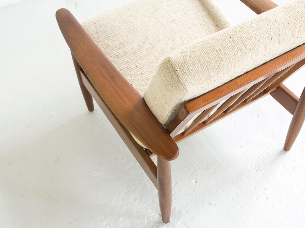 Midcentury Danish Easy Chair in Teak and Fabric, 1960s 1