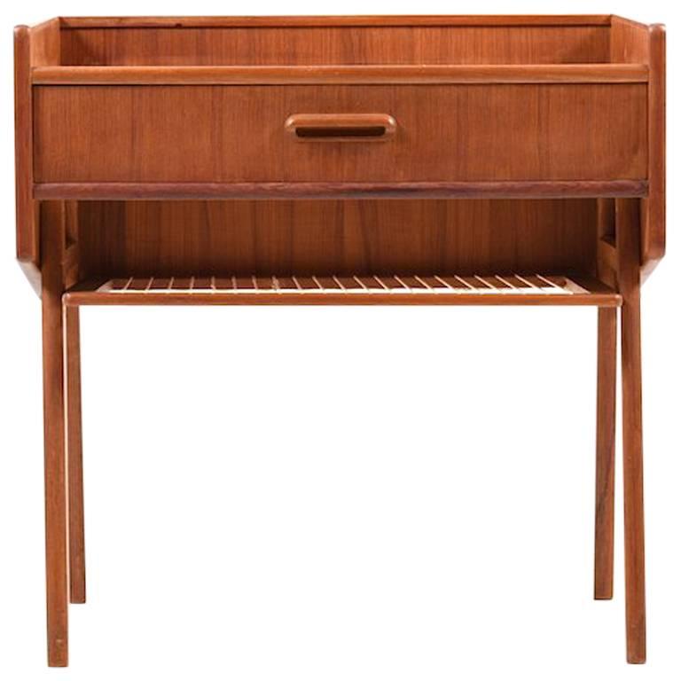 Midcentury Danish Entry Chest/Table in Teak For Sale