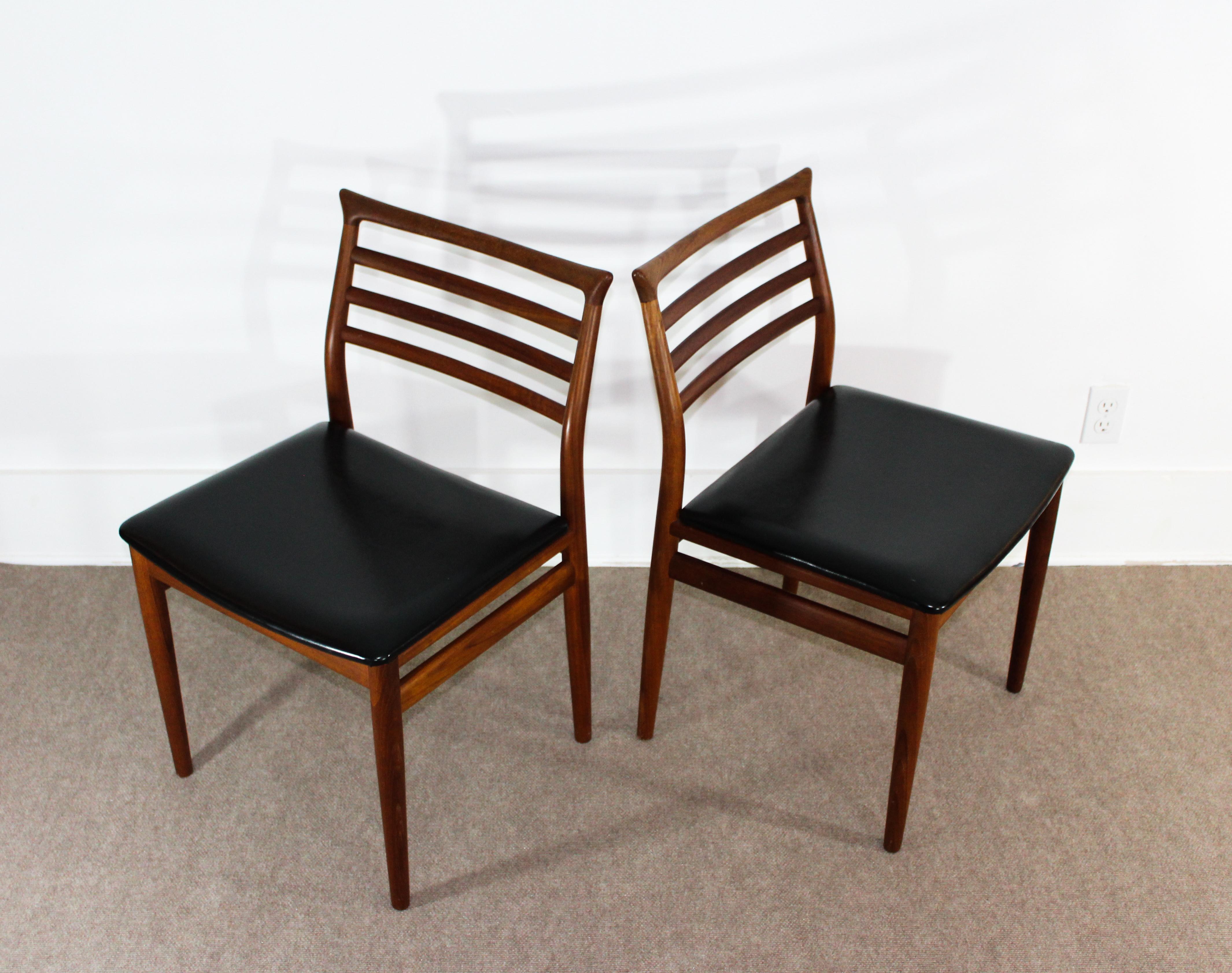 Scandinavian Modern Midcentury Danish Erling Torvits Teak Dining Chairs, 2 Available