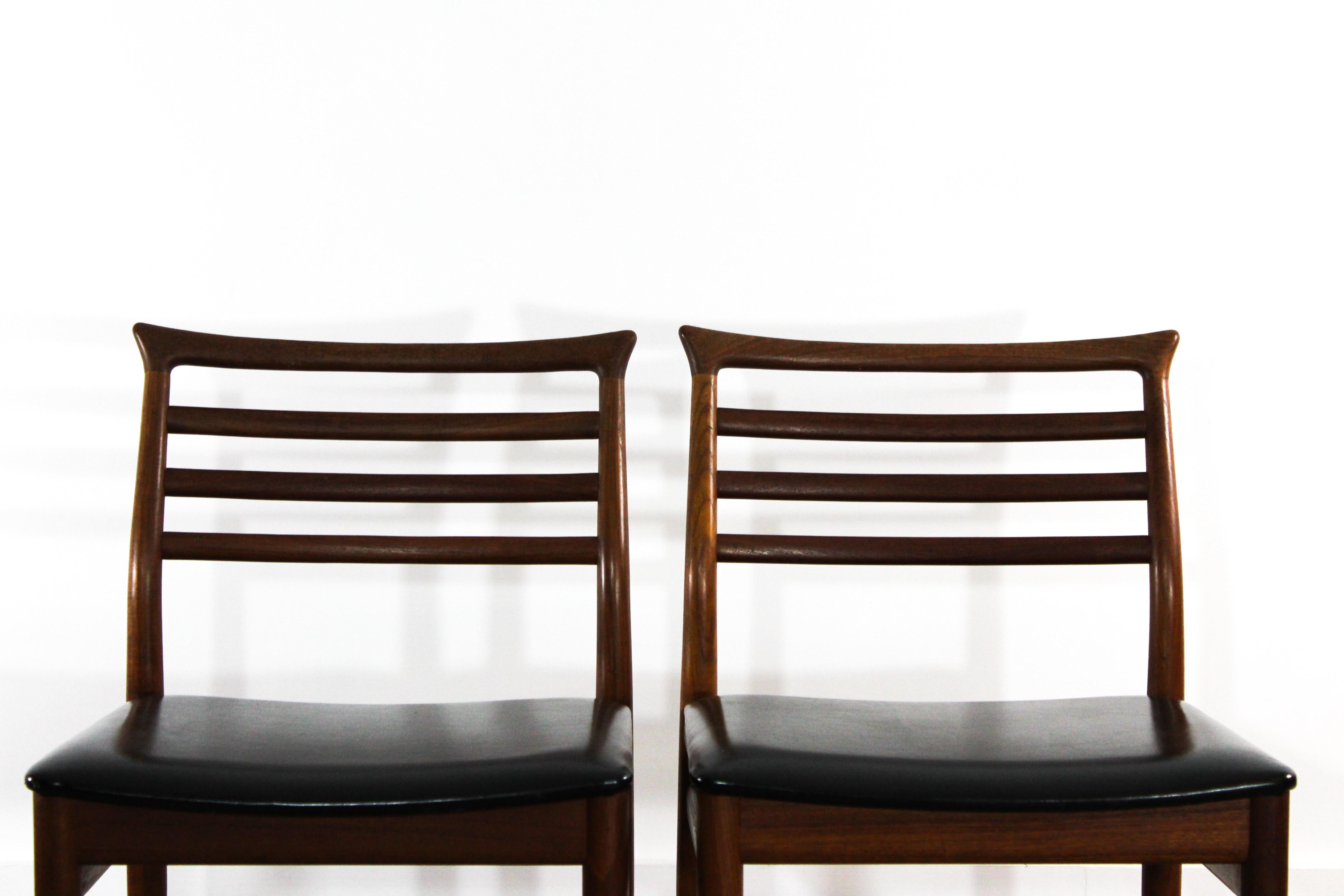 Midcentury Danish Erling Torvits Teak Dining Chairs, 2 Available In Excellent Condition In Malmo, SE