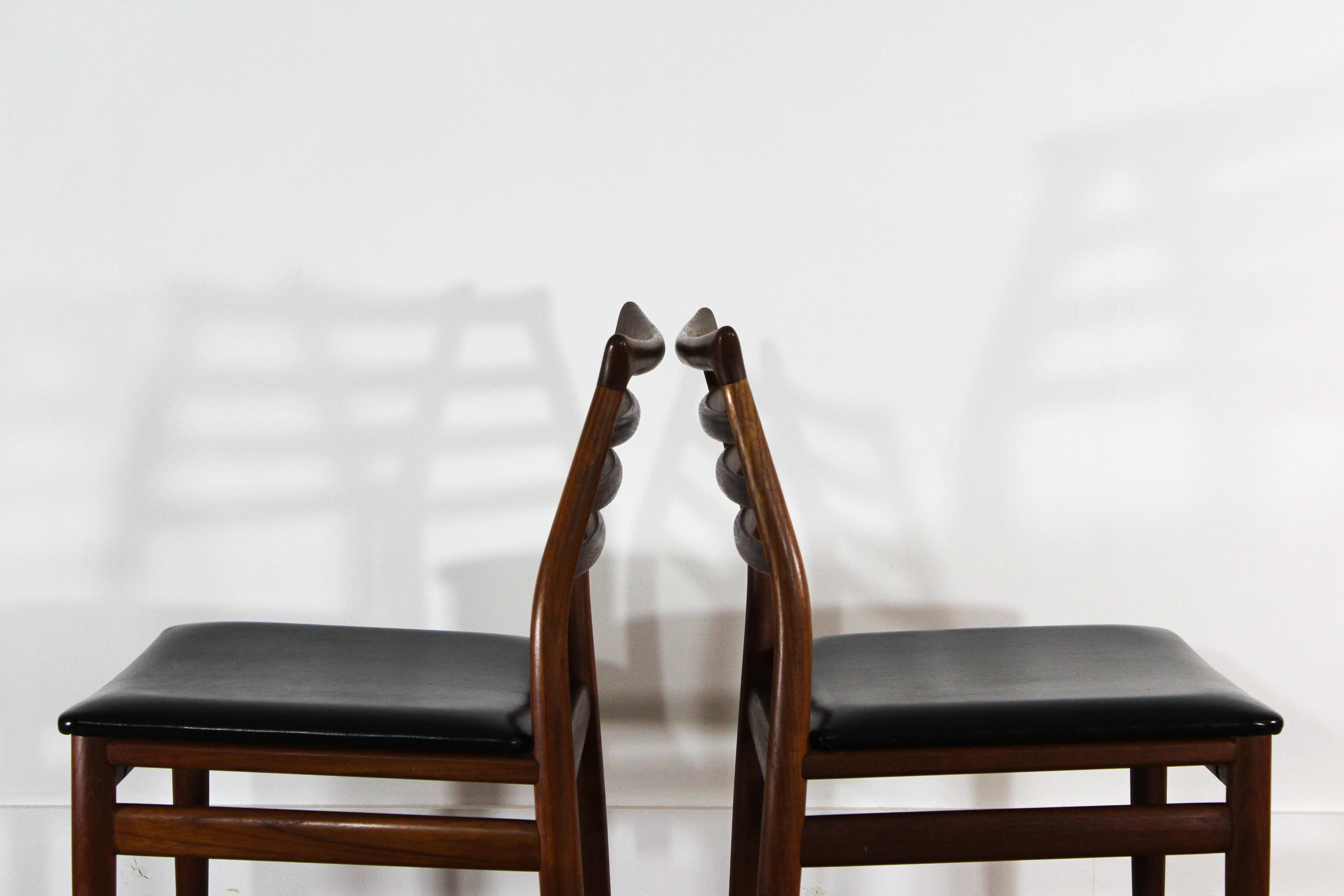 Midcentury Danish Erling Torvits Teak Dining Chairs, 2 Available 4