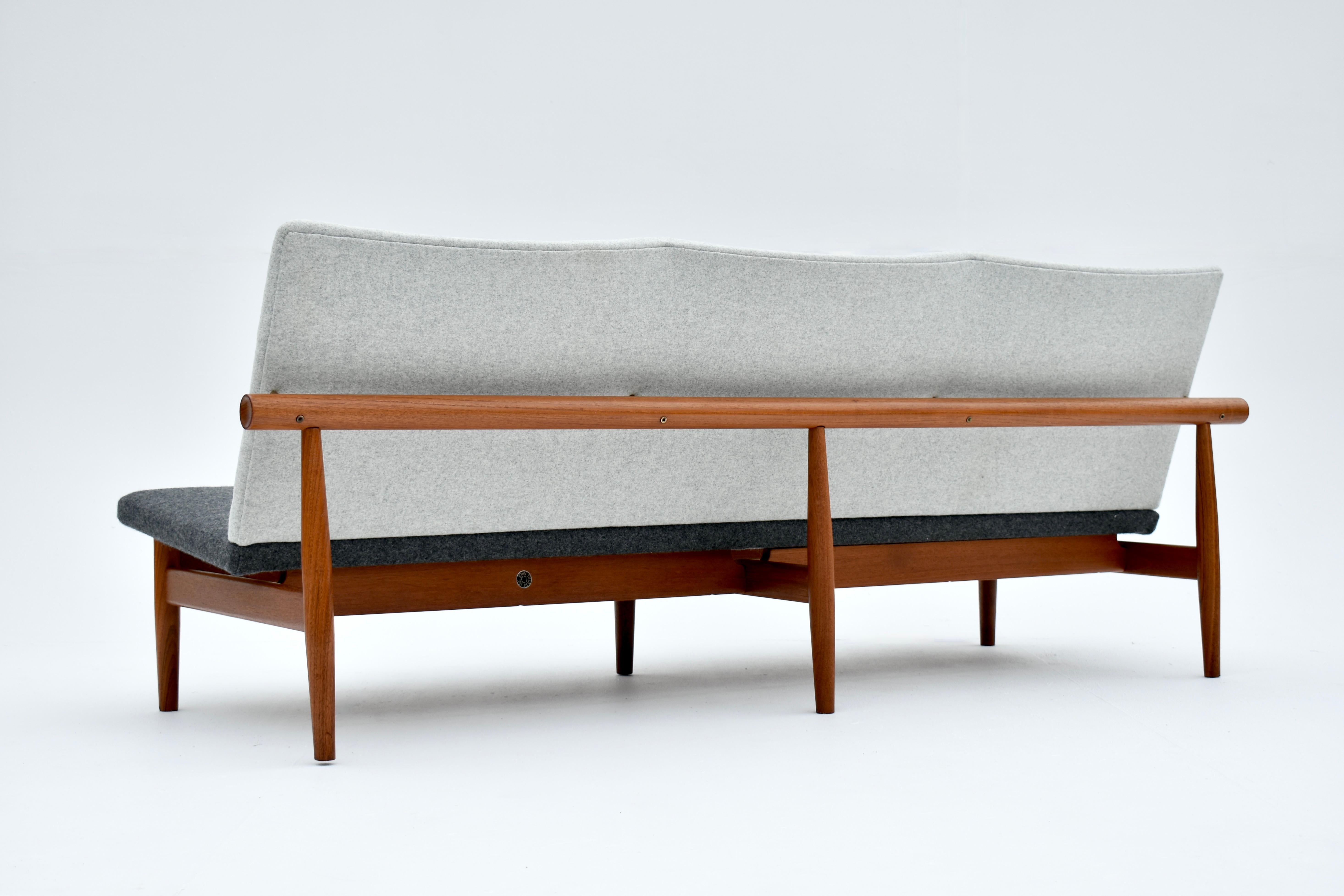 Mid-20th Century Midcentury Danish Finn Juhl Model 137 Japan Sofa For France & Son For Sale