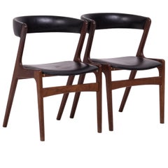 Midcentury Danish Fire Chairs by Kai Kristiansen, Set of Two