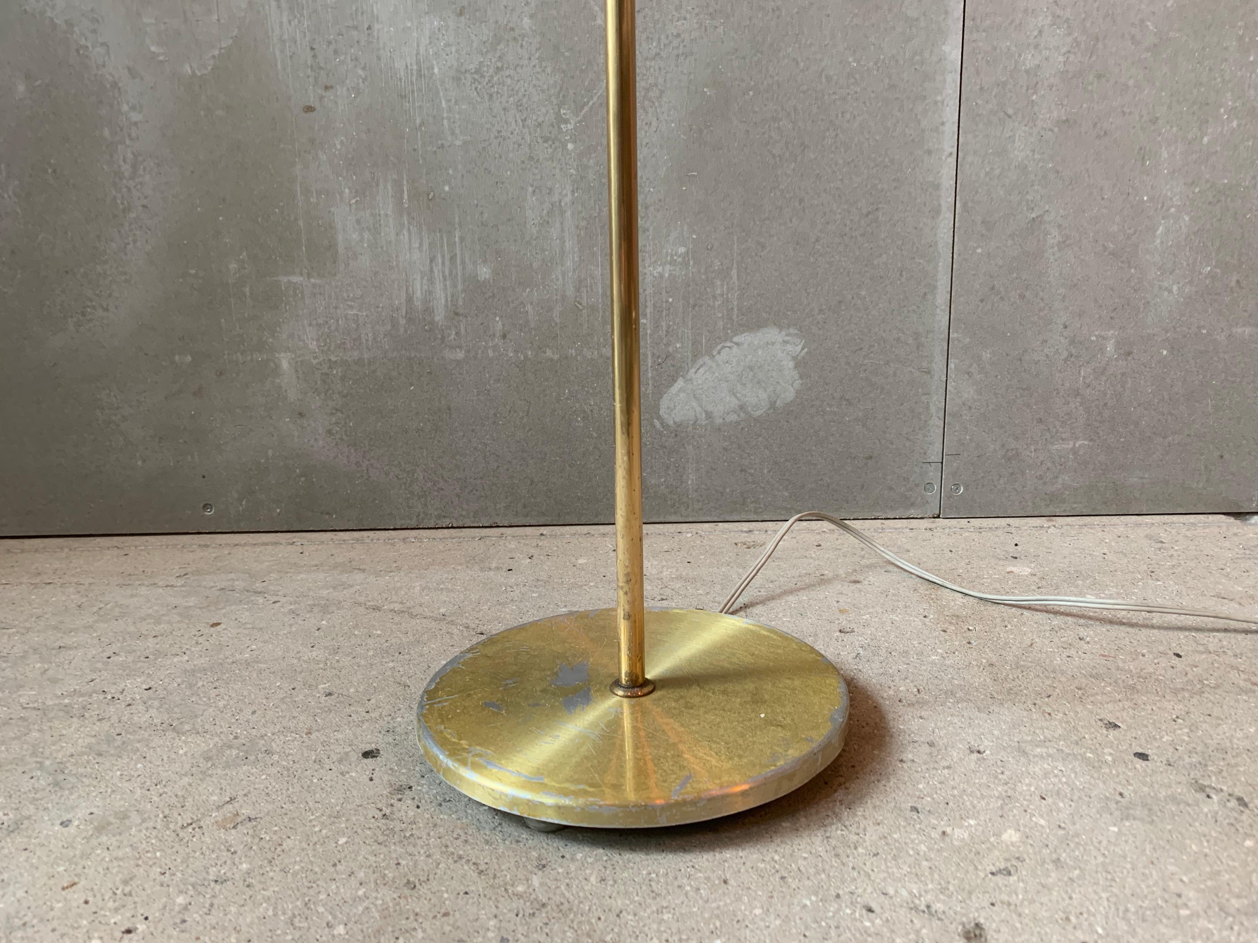 Brass Midcentury Danish Floor Lamp, 1960s