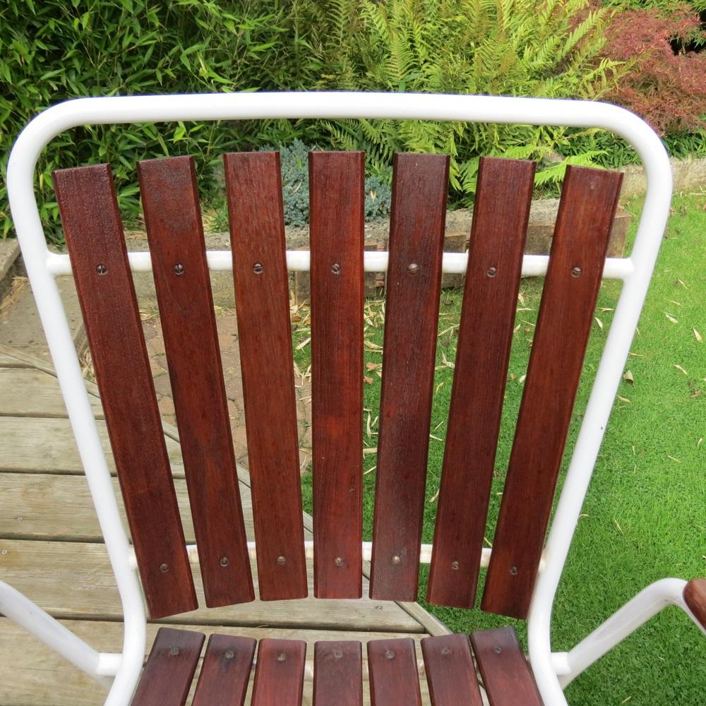 20th Century Midcentury Danish Folding Garden Table and 3 Chairs by BKS, Denmark, 1970s