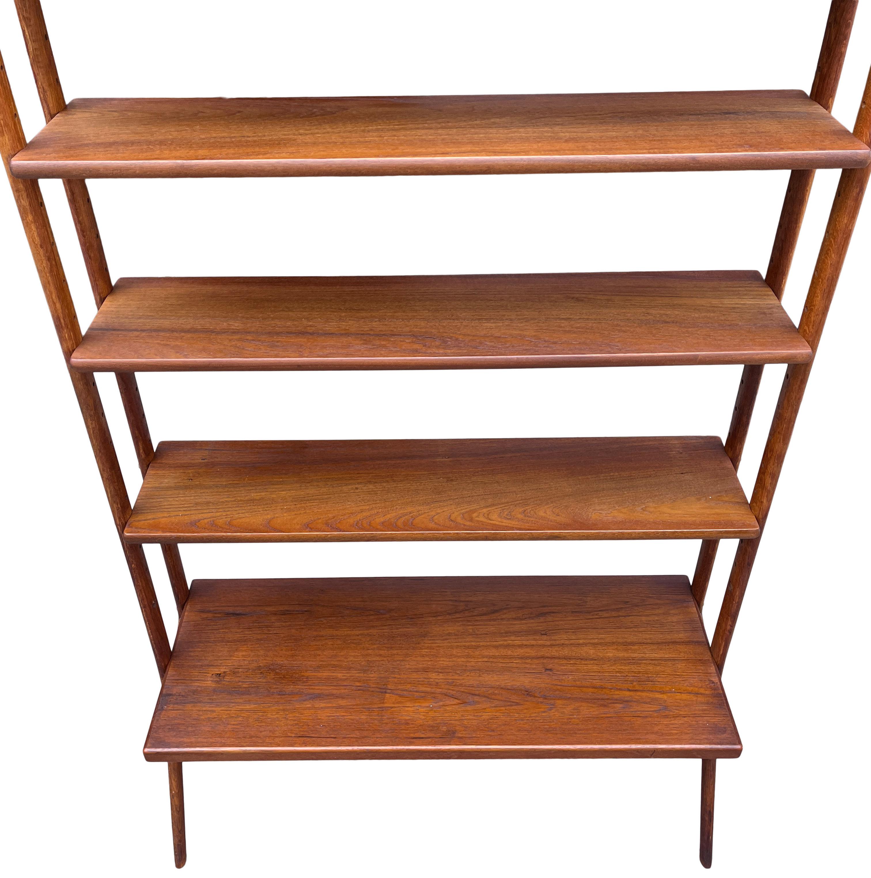 Mid-Century Danish Freestanding Teak Bookshelf Wall Unit, Kurt Ostervig 3