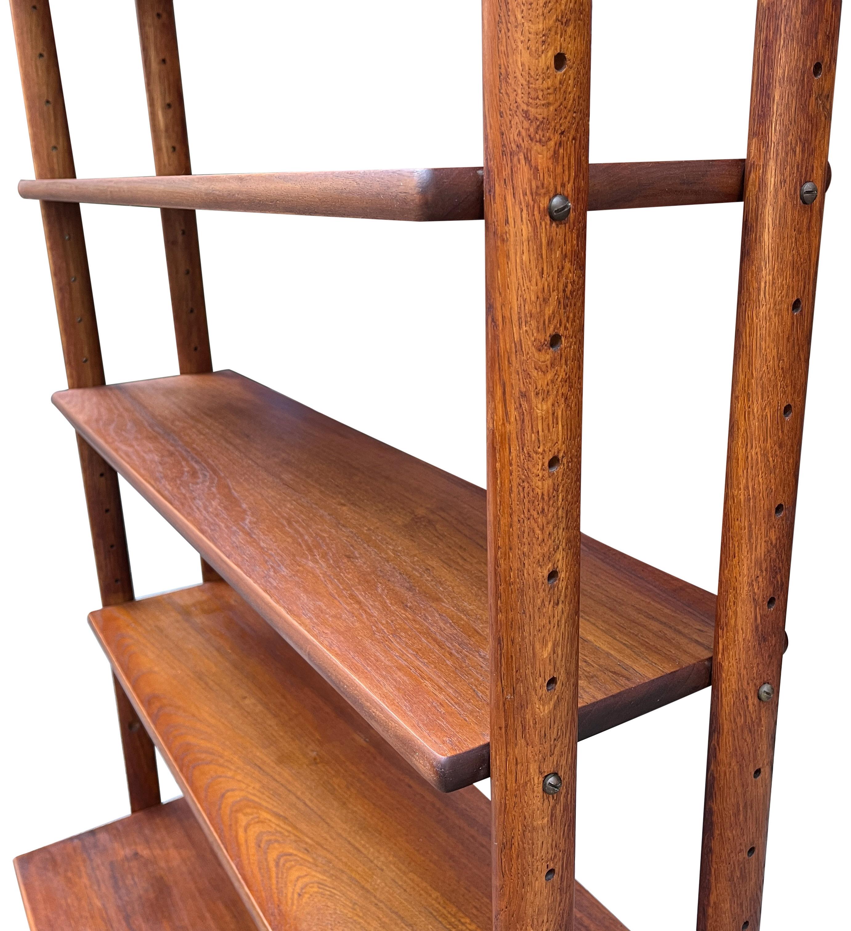 Mid-Century Danish Freestanding Teak Bookshelf Wall Unit, Kurt Ostervig 4