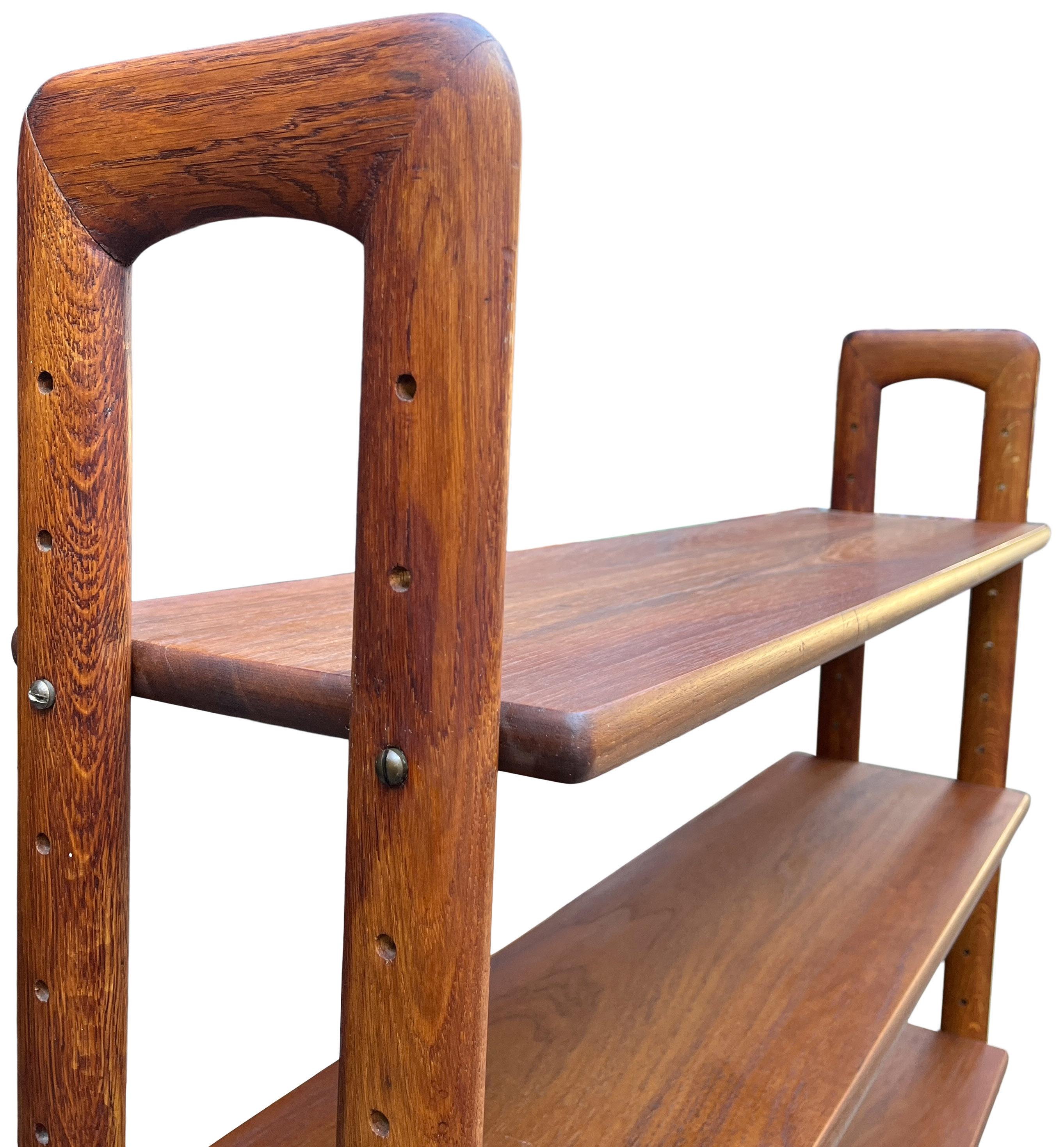 20th Century Mid-Century Danish Freestanding Teak Bookshelf Wall Unit, Kurt Ostervig