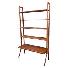 Mid-Century Danish Freestanding Teak Bookshelf Wall Unit, Kurt Ostervig