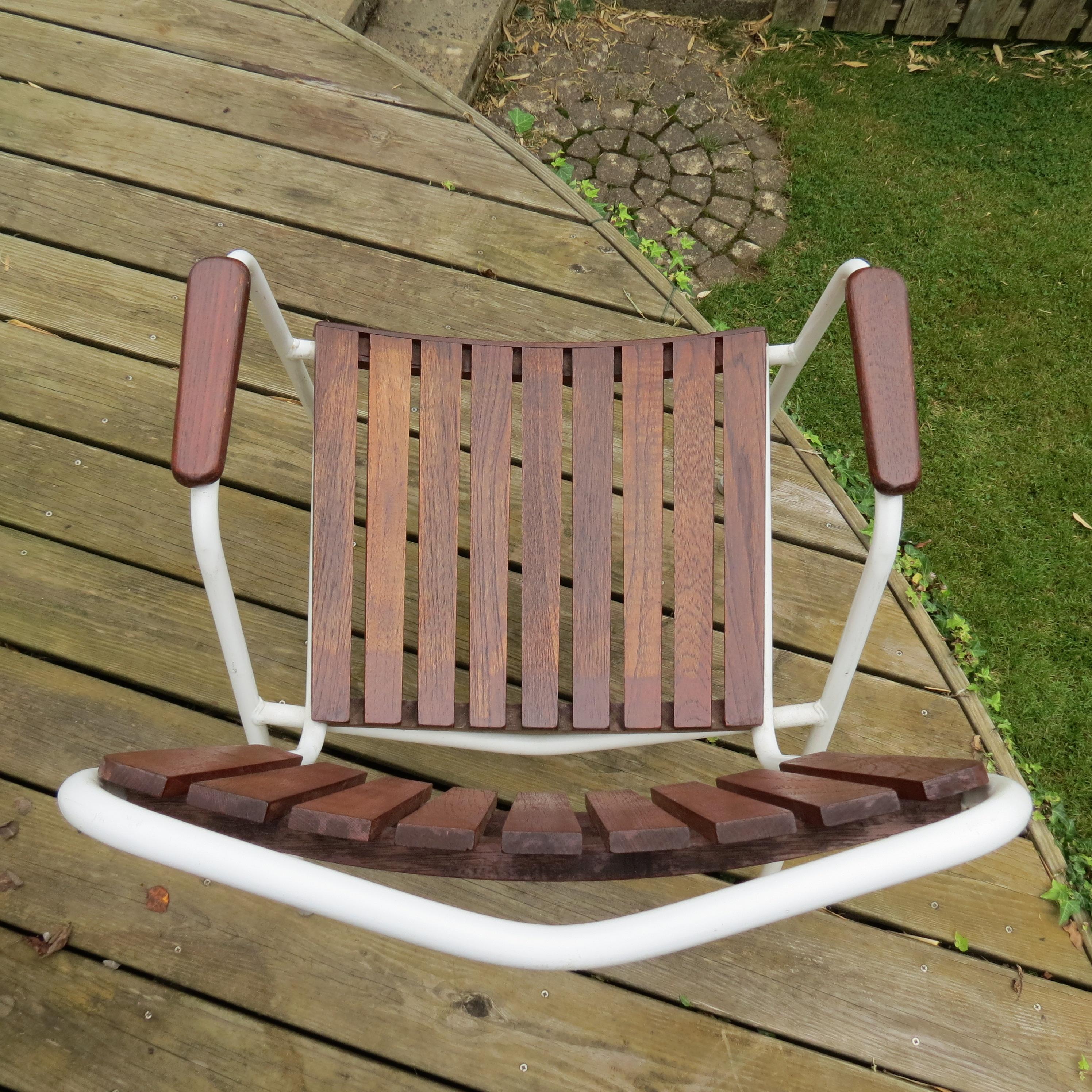 Teak Midcentury Danish Garden Daneline Stacking chair