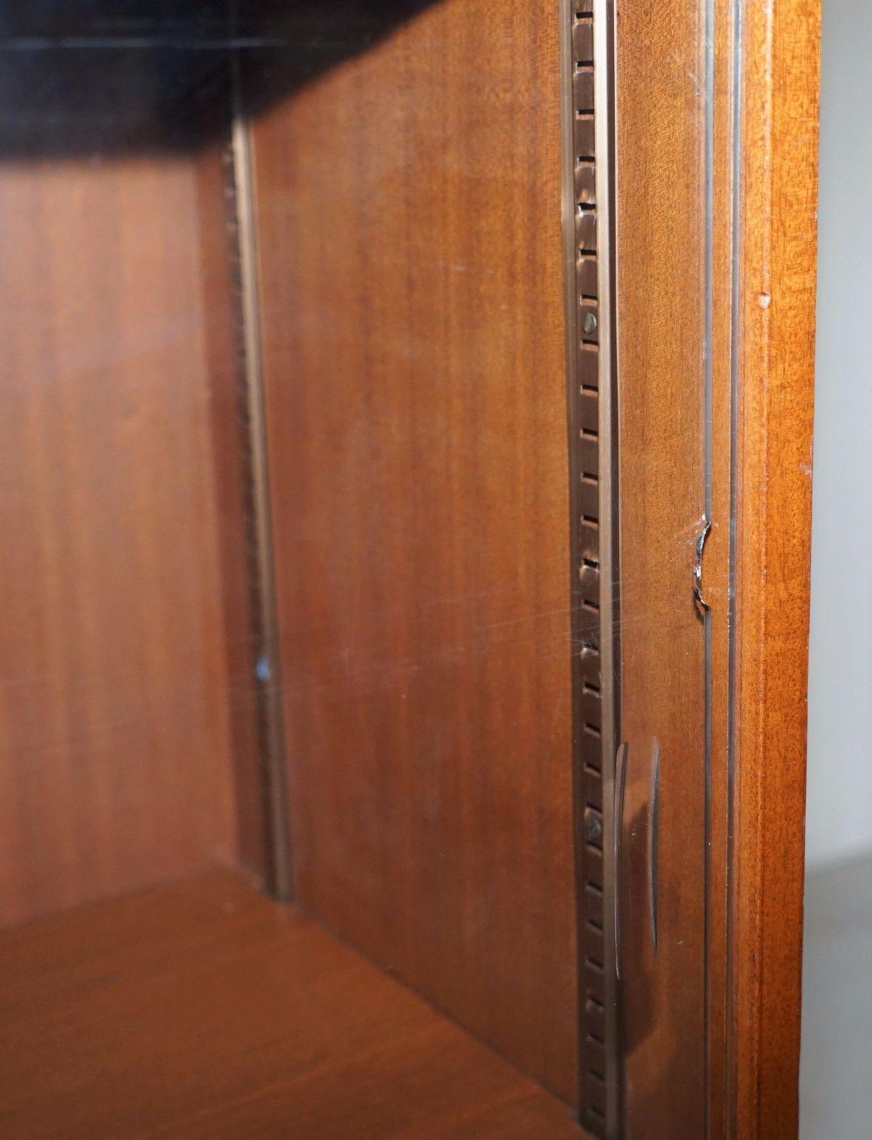 Midcentury Danish Glass Door Display Cabinet Bookcase Very Usable Versatile 4