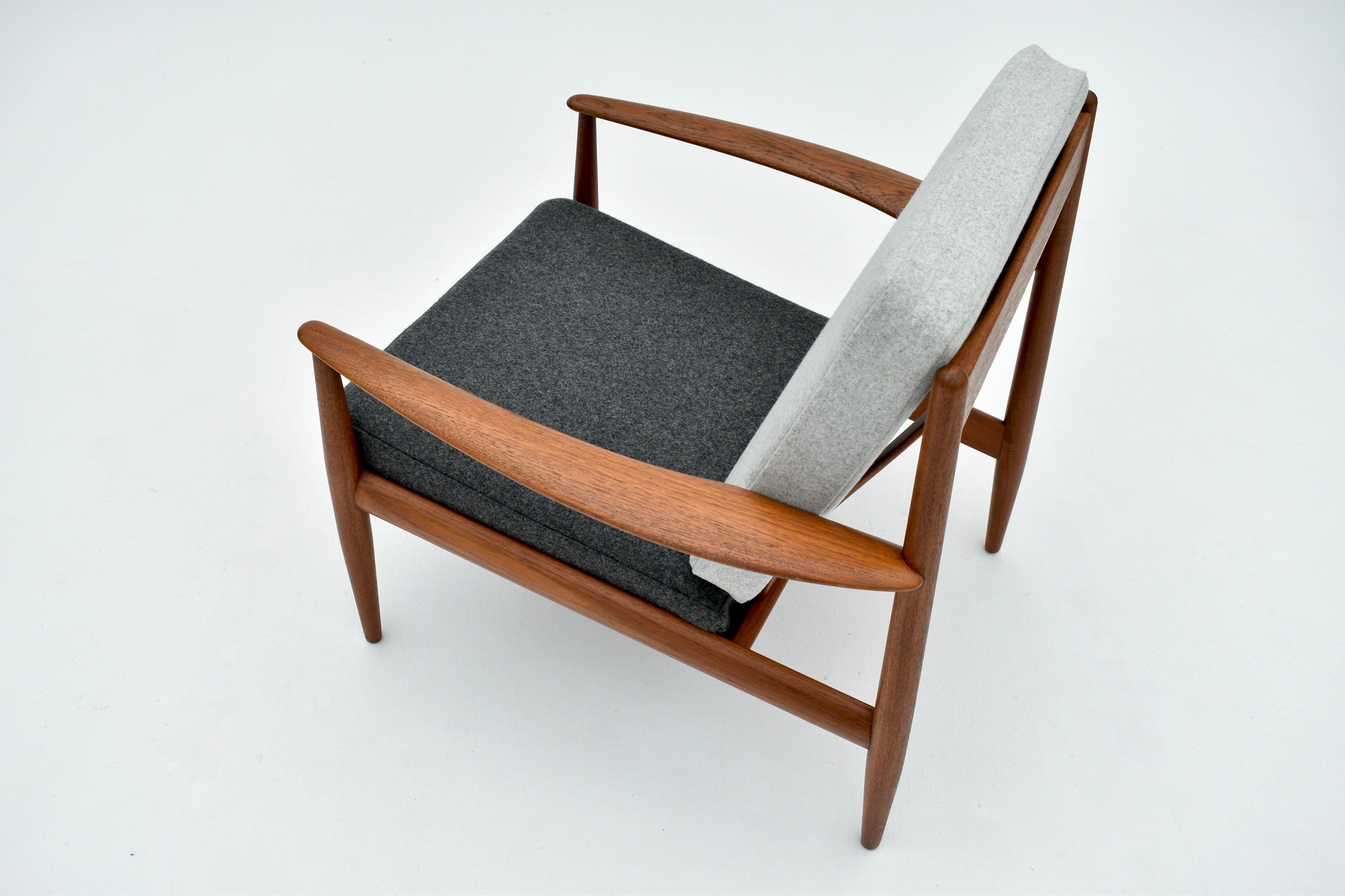Midcentury Danish Grete Jalk Model 118 Teak Lounge Chair For France & Son 5