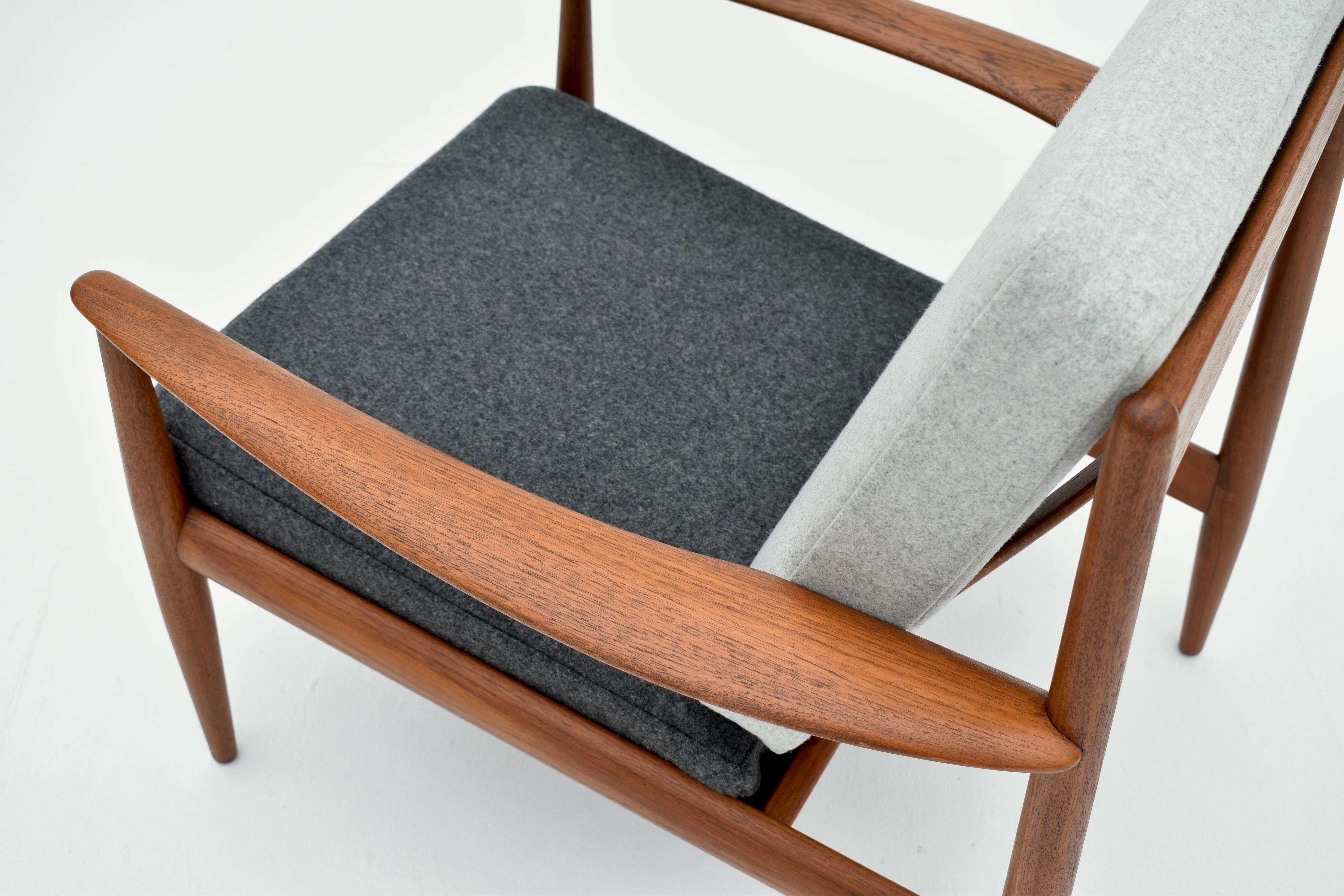 Midcentury Danish Grete Jalk Model 118 Teak Lounge Chair For France & Son 6