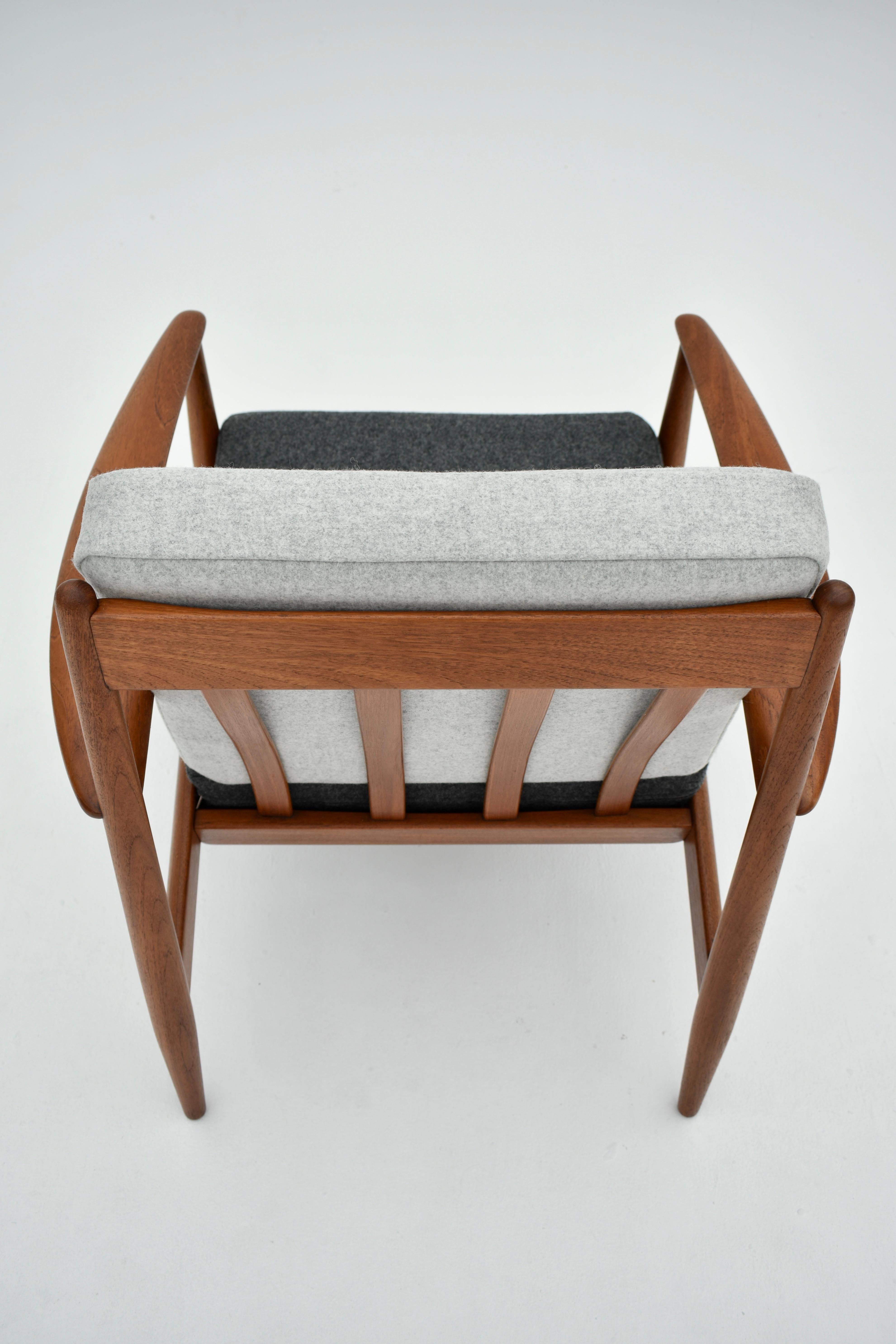 Midcentury Danish Grete Jalk Model 118 Teak Lounge Chair For France & Son 6