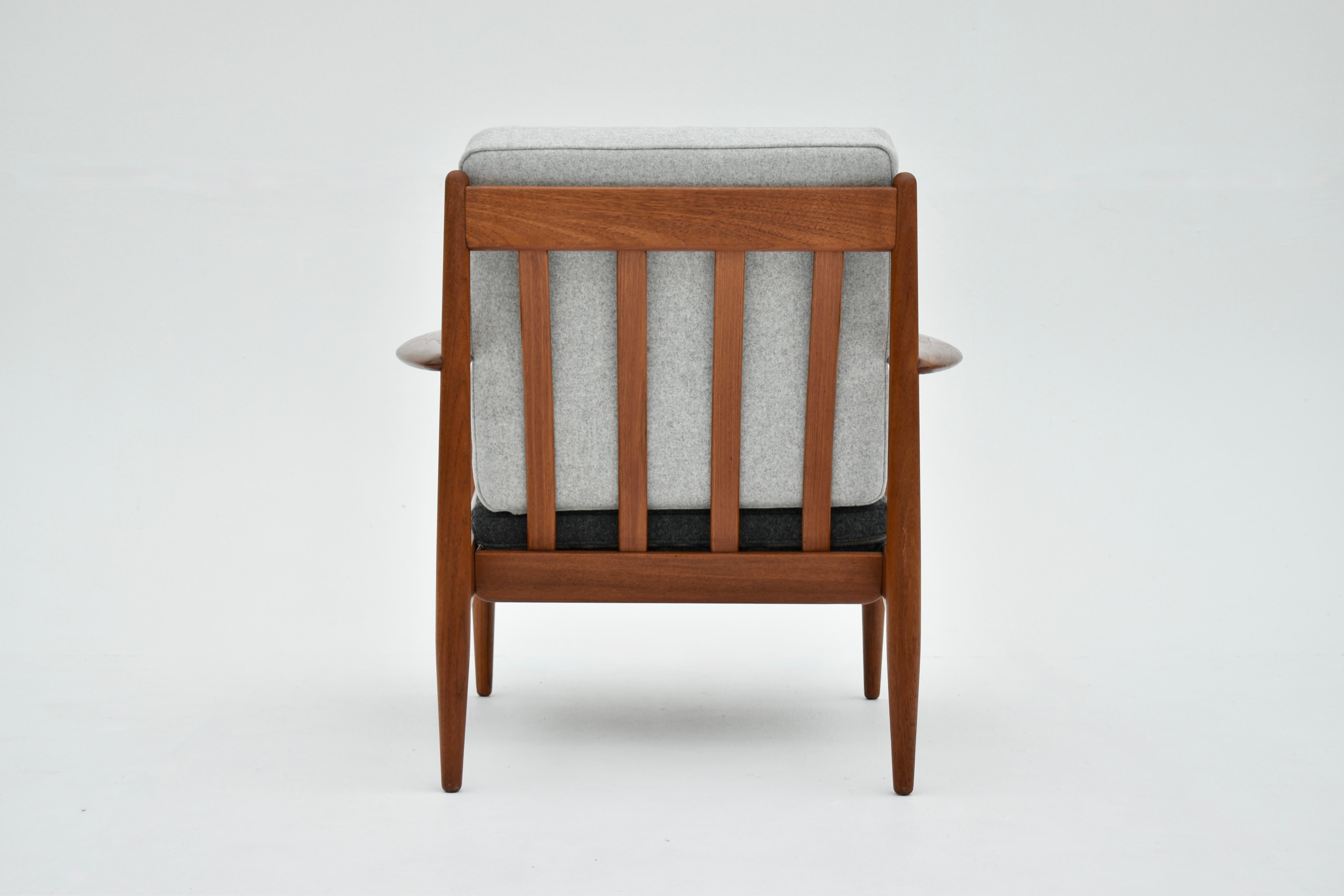 Midcentury Danish Grete Jalk Model 118 Teak Lounge Chair For France & Son 3