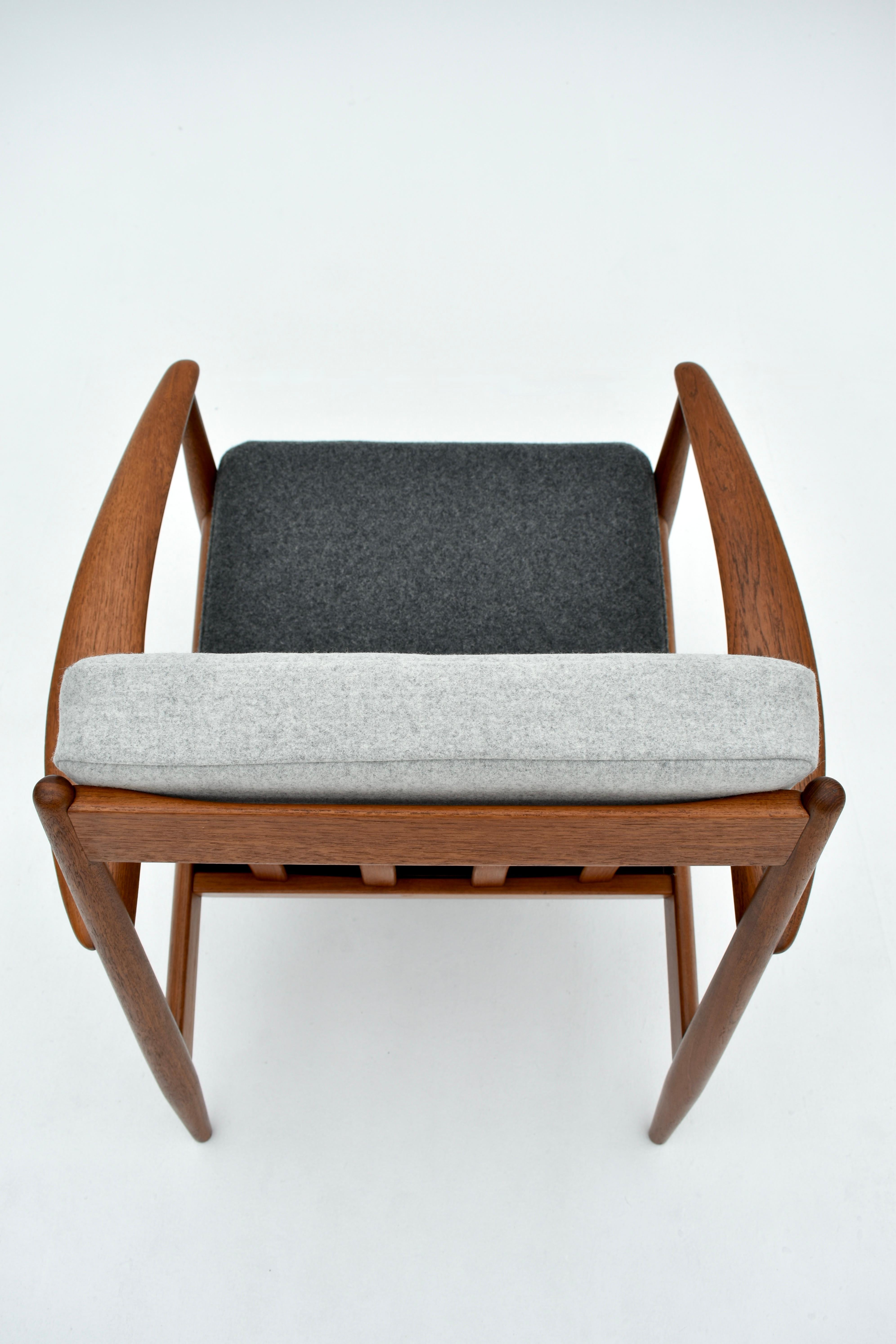Midcentury Danish Grete Jalk Model 118 Teak Lounge Chair For France & Son 4