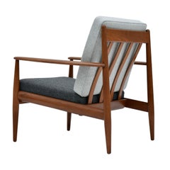 Fauteuil de salon danois du milieu du siècle en teck Grete Jalk Modèle 118 pour France & Son